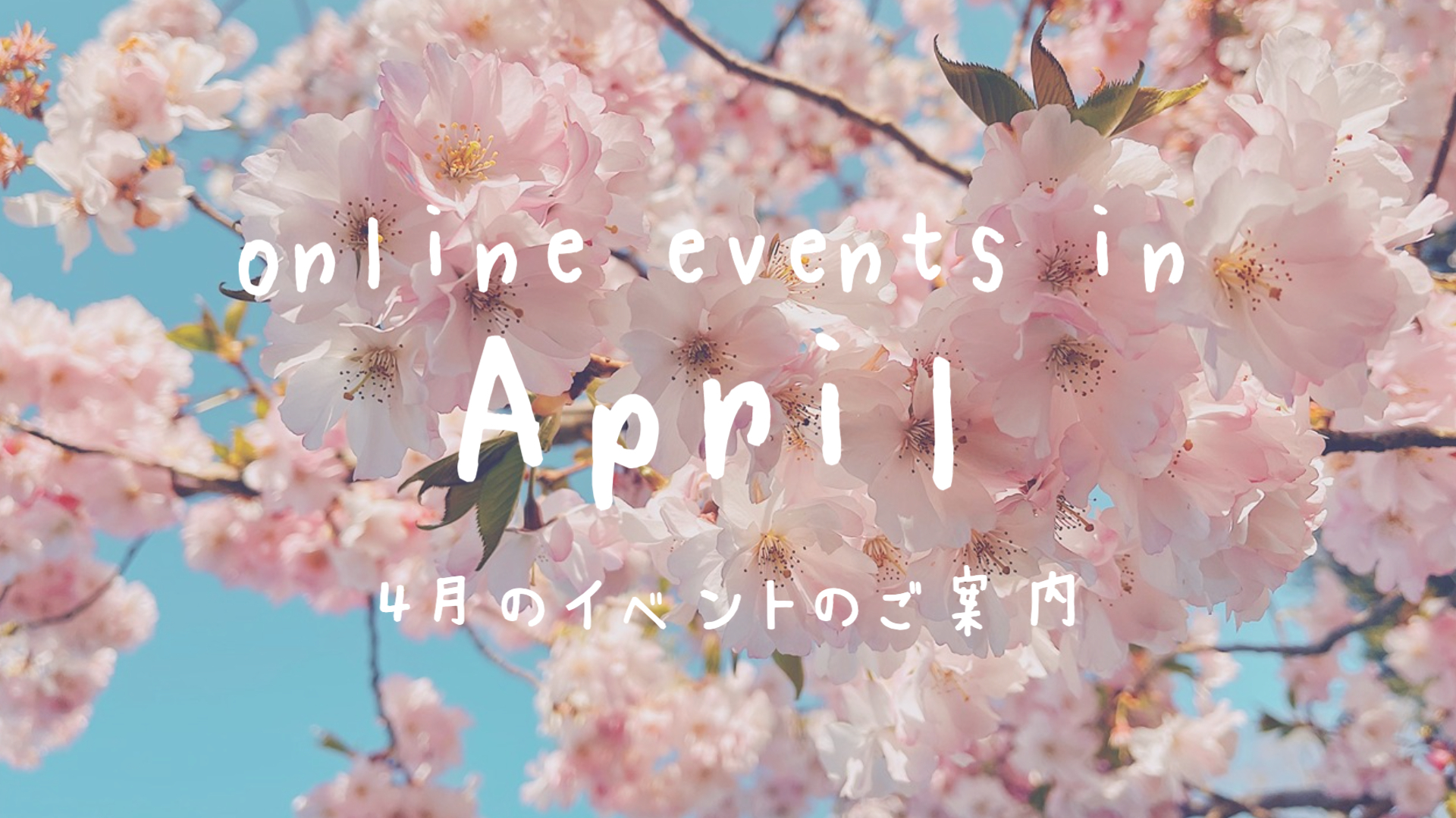 4月のオンラインイベントはこちら！